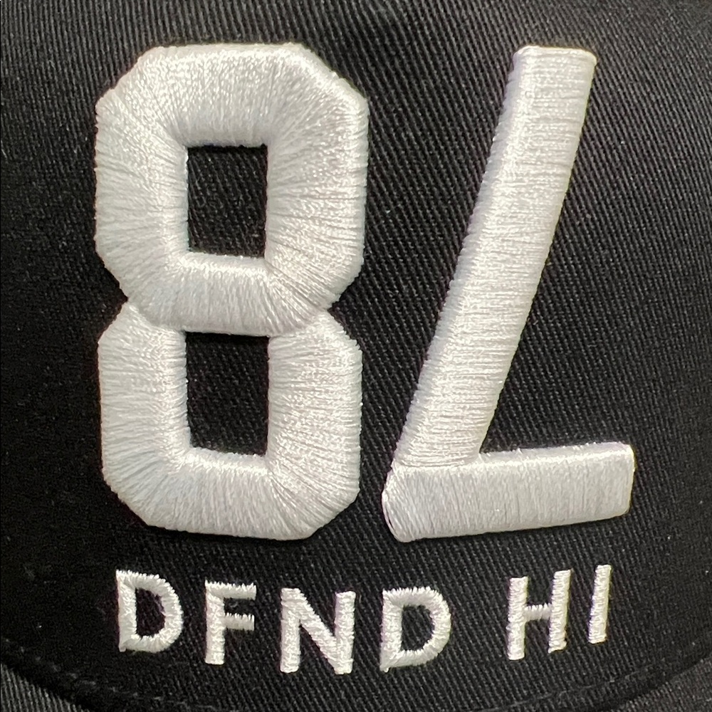 New Defend Hawaii “DFND HI” upside down 78 White & Black A-Frame Trucker Cap! - Picture 4 of 8